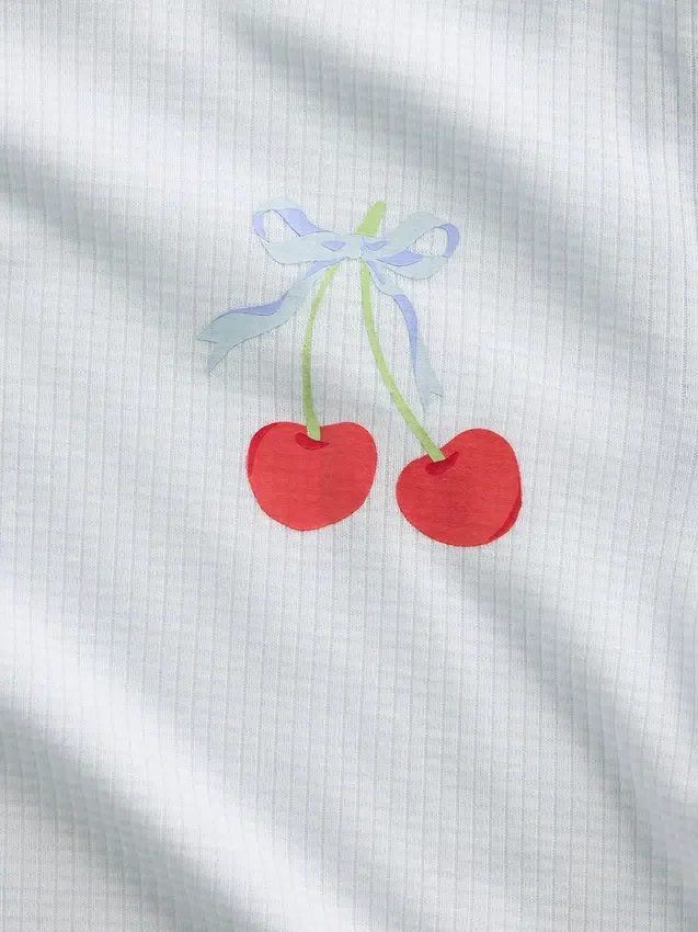 Kids Recycled Rib Pj Short Set