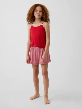 Kids Recycled Rib Pj Shorts