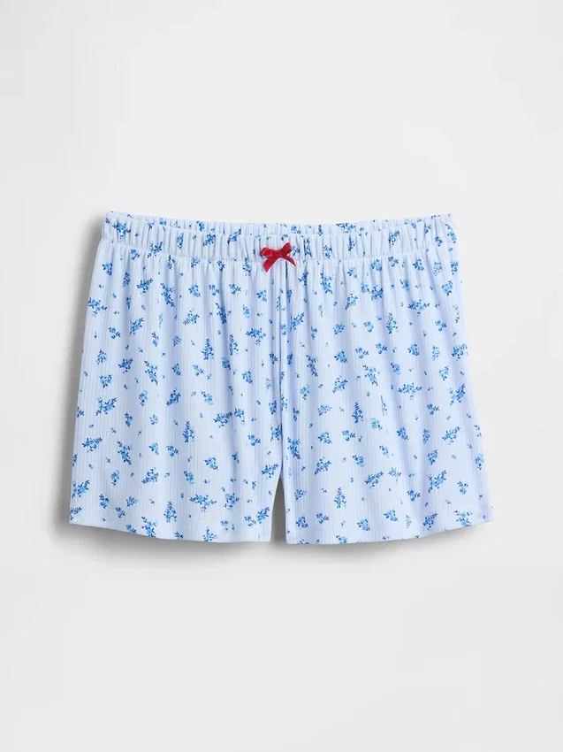 Kids Recycled Rib Pj Shorts