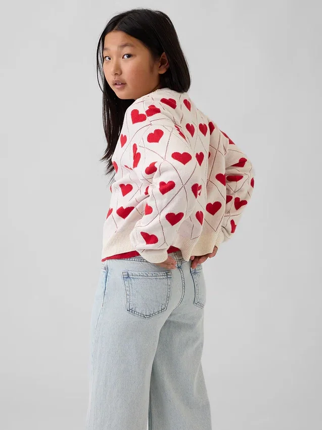Kids Relaxed Graphic Crewneck Sweater
