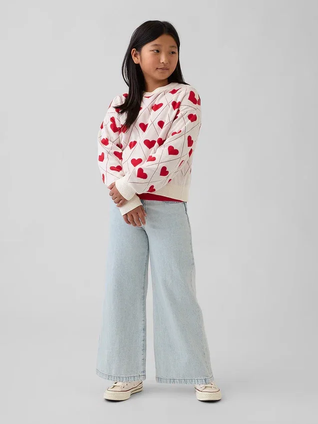 Kids Relaxed Graphic Crewneck Sweater