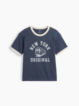 Kids Relaxed New York Graphic Ringer T-Shirt
