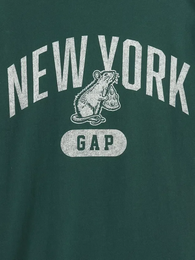 Kids Relaxed New York Graphic Ringer T-Shirt