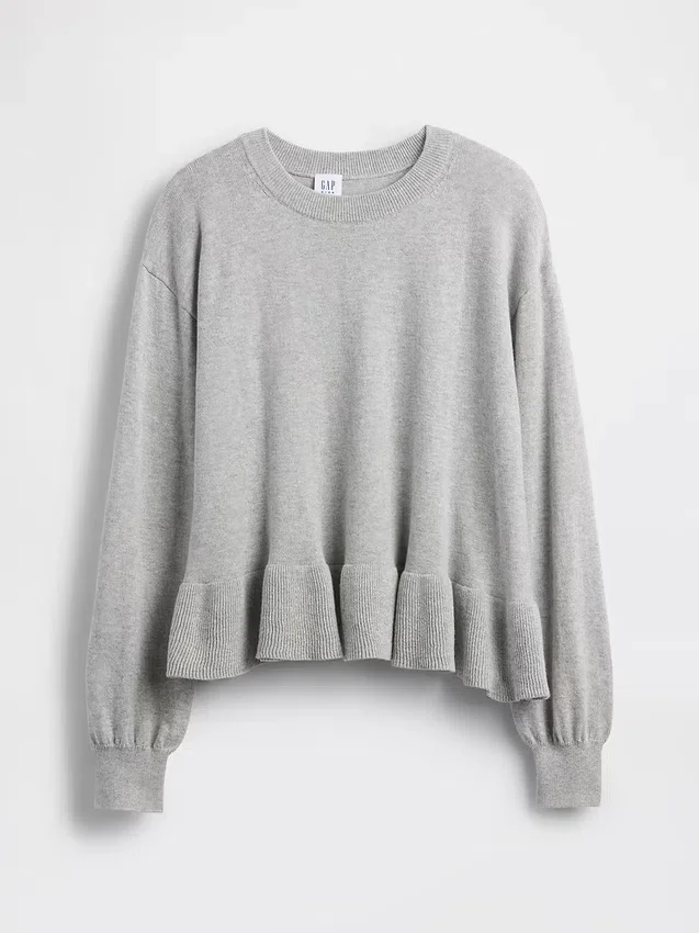 Kids Relaxed Peplum Sweater