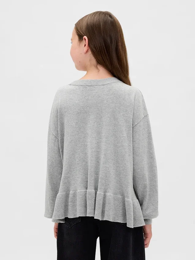 Kids Relaxed Peplum Sweater