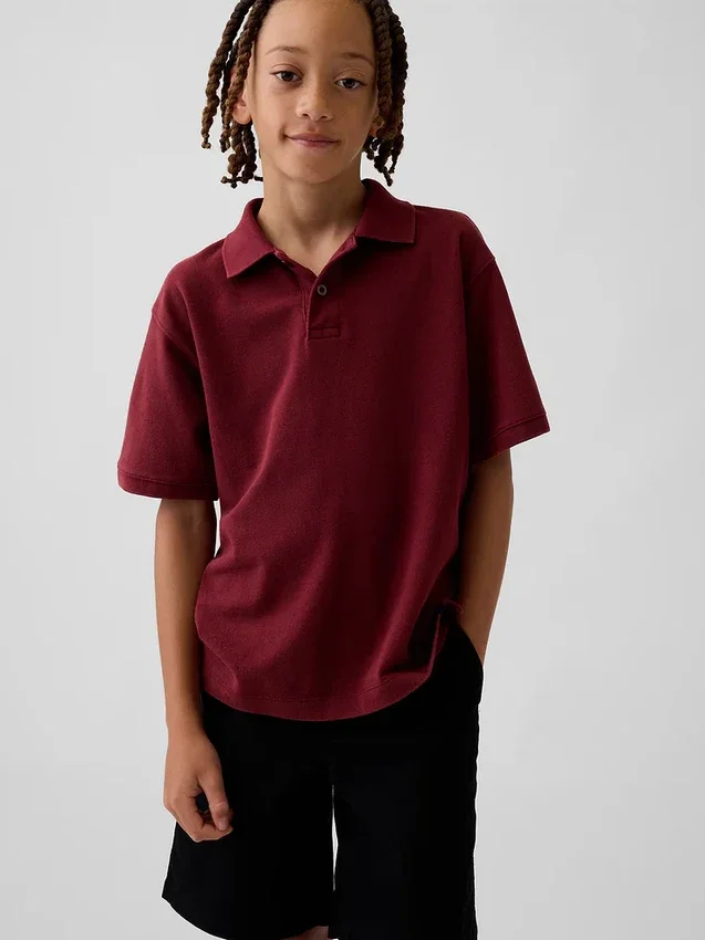 Kids Relaxed Pique Polo Shirt