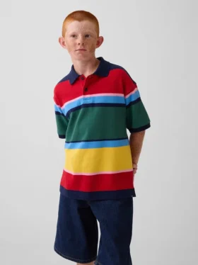 Kids Relaxed Pique Polo Shirt