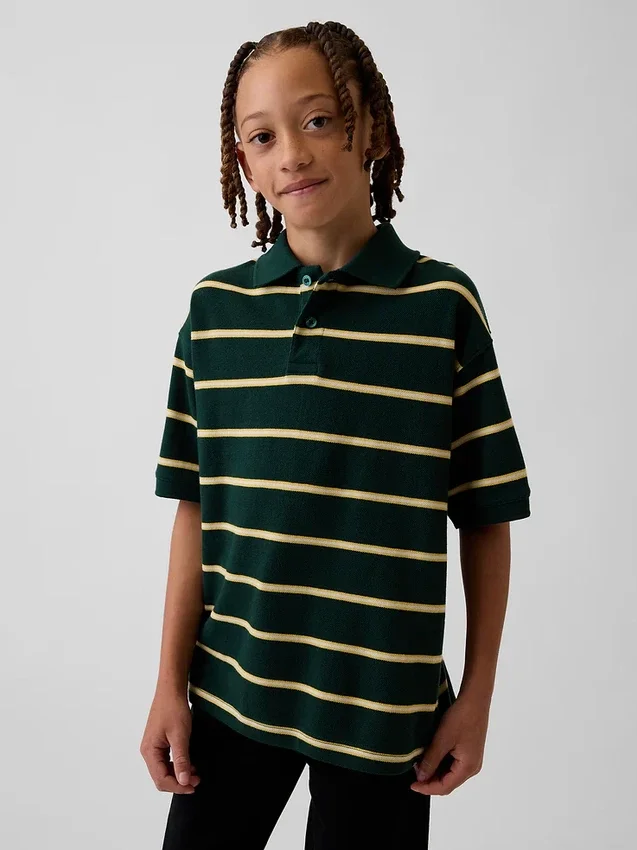 Kids Relaxed Pique Polo Shirt