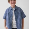 Kids Relaxed Plaid Oxford Shirt