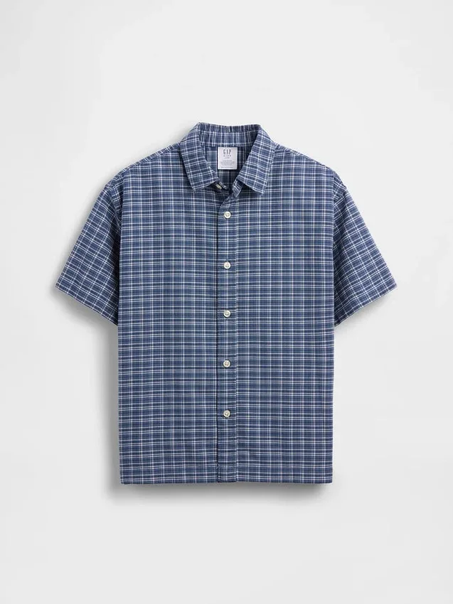 Kids Relaxed Plaid Oxford Shirt