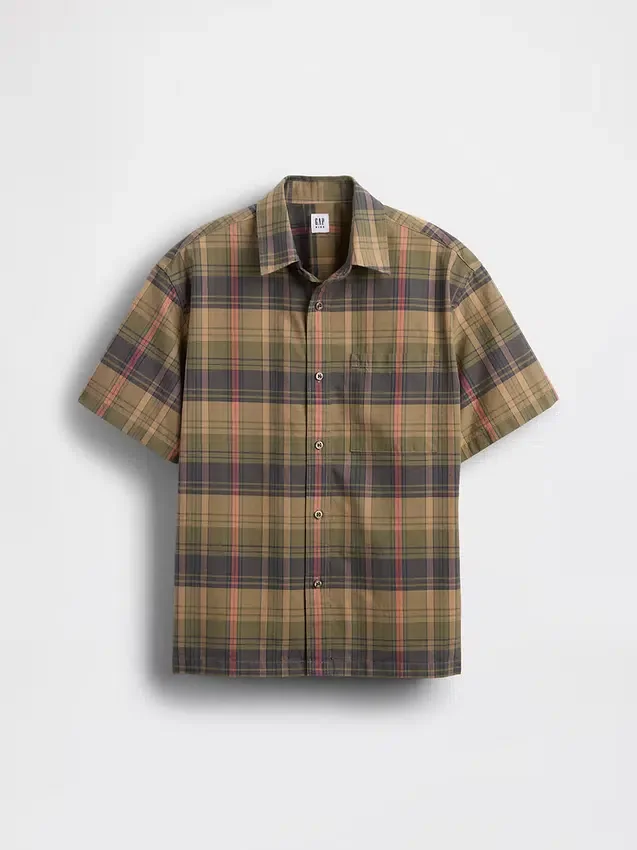 Kids Relaxed Plaid Shirt
