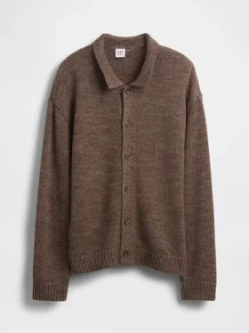 Kids Relaxed Polo Cardigan Sweater