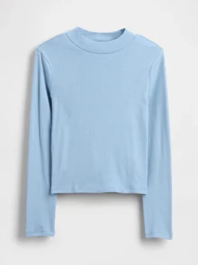 Kids Rib Mockneck T-Shirt