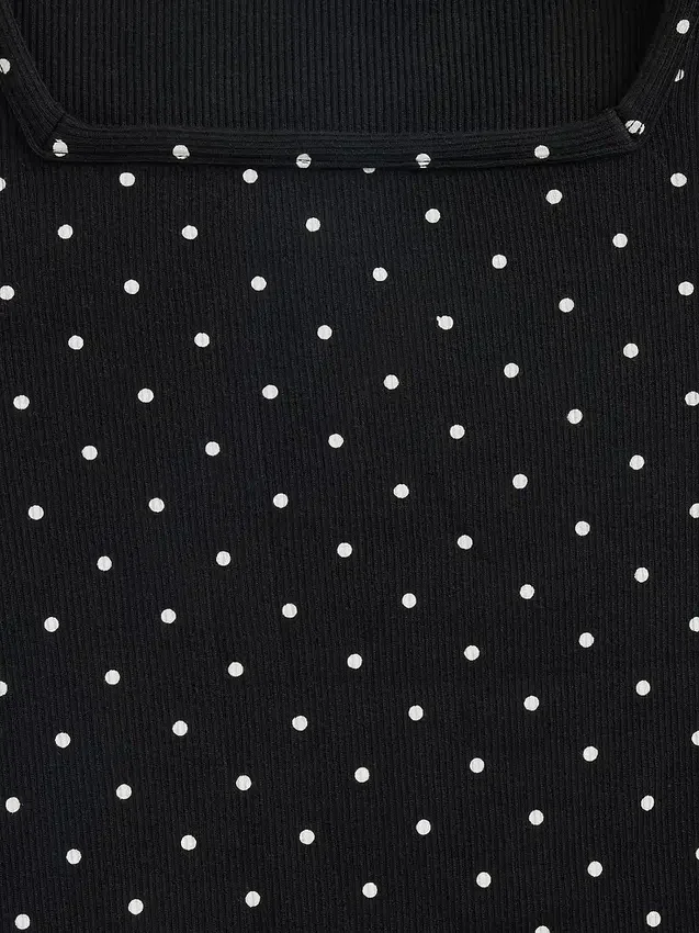 Kids Rib Puff-Sleeve Top