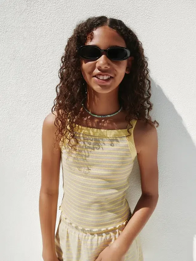 Kids Rib Square-Neck Tank Top