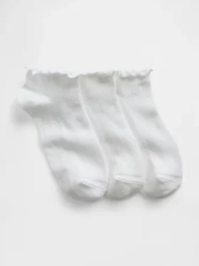 Kids Ruffle Ankle Socks (3-Pack)