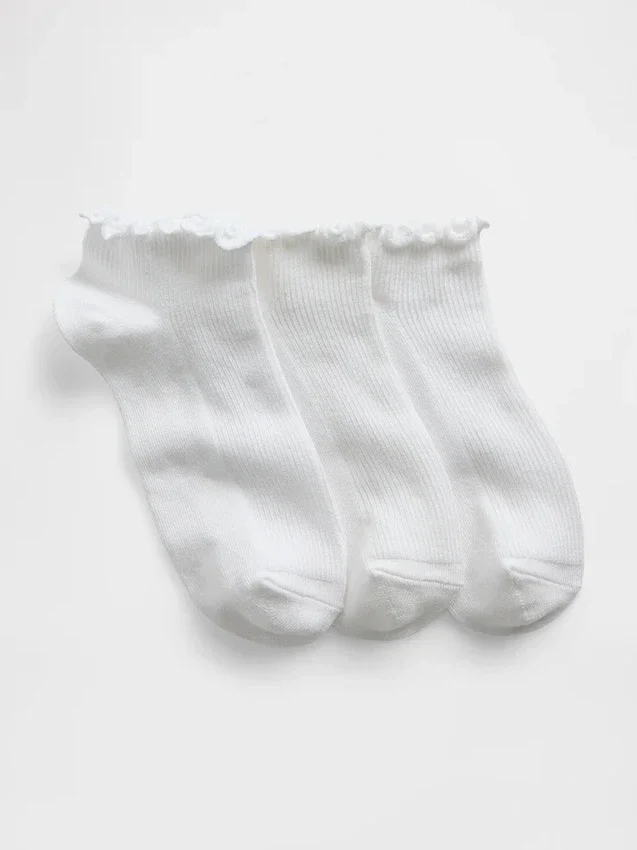 Kids Ruffle Ankle Socks (3-Pack)