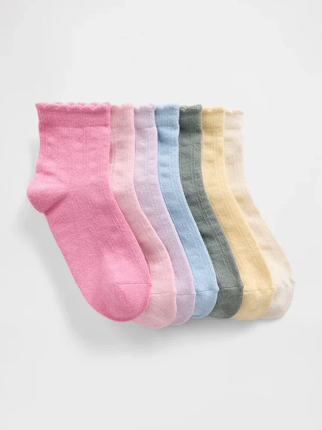Kids Ruffle Crew Socks (7-Pack)