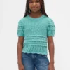 Kids Scalloped Mixed-Stitch Sweater