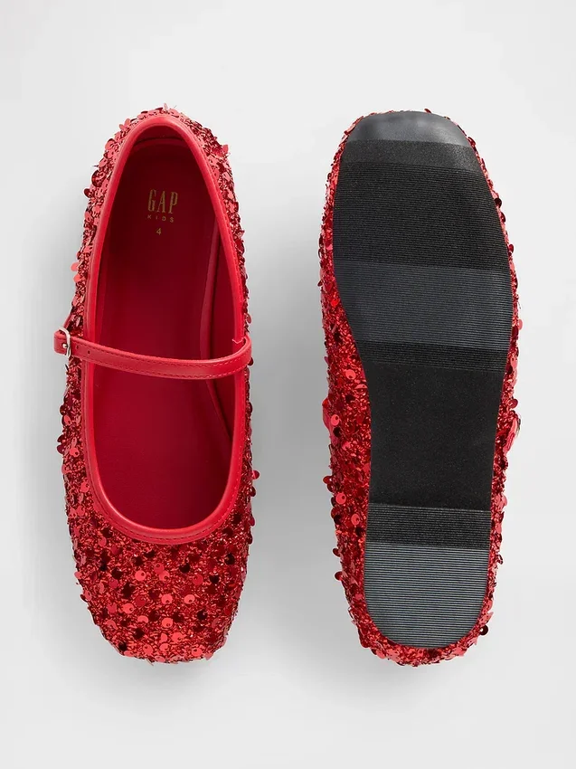 Kids Sequin Ballet Flats