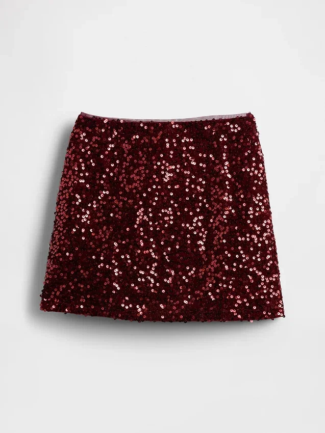 Kids Sequin Mini Skirt