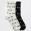 Kids Sheer Dot Crew Socks (2-Pack)