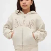 Kids Sherpa-Lined Graphic Logo Hoodie