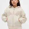 Kids Sherpa-Lined Graphic Logo Hoodie