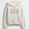 Kids Sherpa-Lined Graphic Logo Hoodie