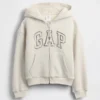 Kids Sherpa-Lined Graphic Logo Hoodie