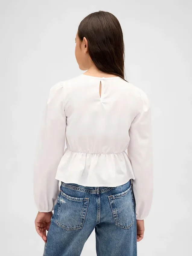 Kids Smocked Peplum Top