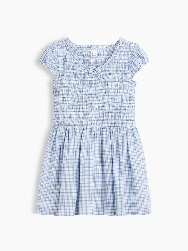Kids Smocked Print Dress