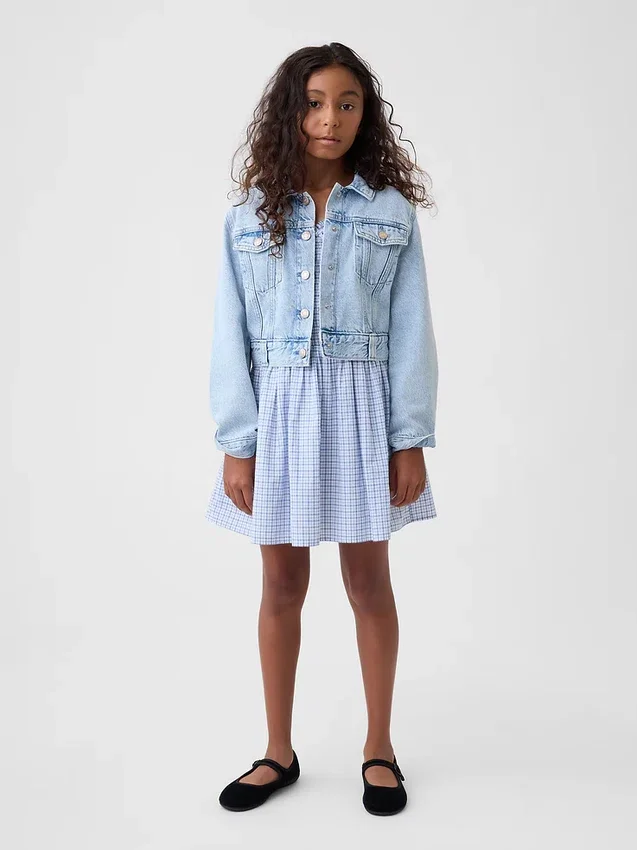 Kids Smocked Print Dress