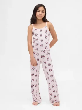Kids Snoopy Recycled Tank Pj Set