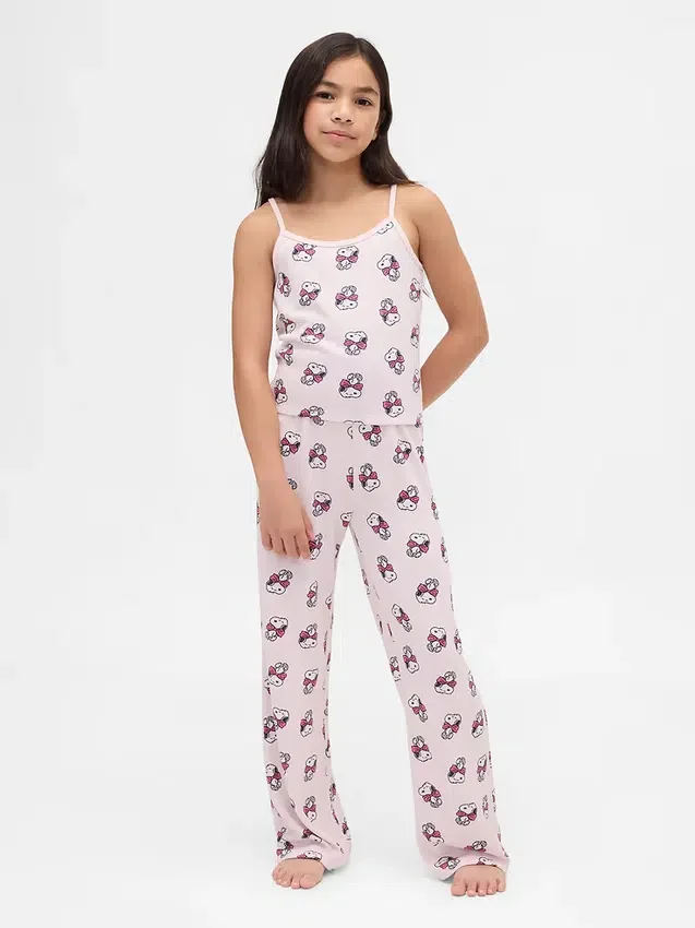 Kids Snoopy Recycled Tank Pj Set