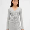 Kids Softspun Rib Ruched Top