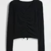 Kids Softspun Rib Ruched Top