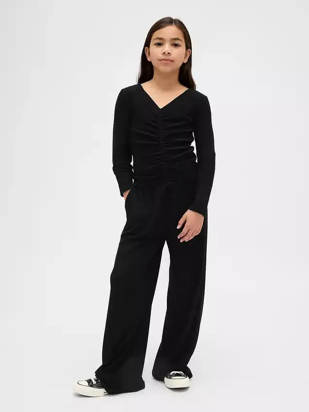 Kids Softspun Rib Ruched Top