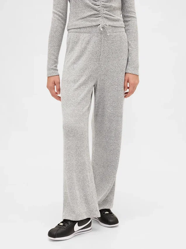Kids Softspun Rib Wide-Leg Pants
