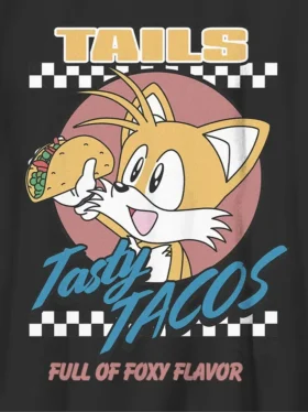 Kids Sonic the Hedgehog Tails Tacos Graphic T-Shirt