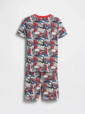 Kids Spider-Man Organic Brushed Cotton Pj Short Set