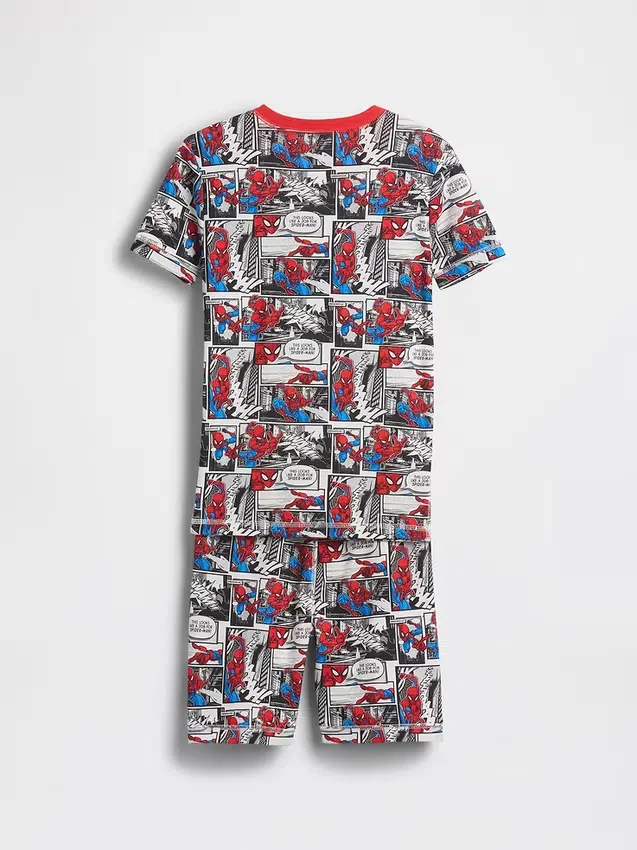 Kids Spider-Man Organic Brushed Cotton Pj Short Set