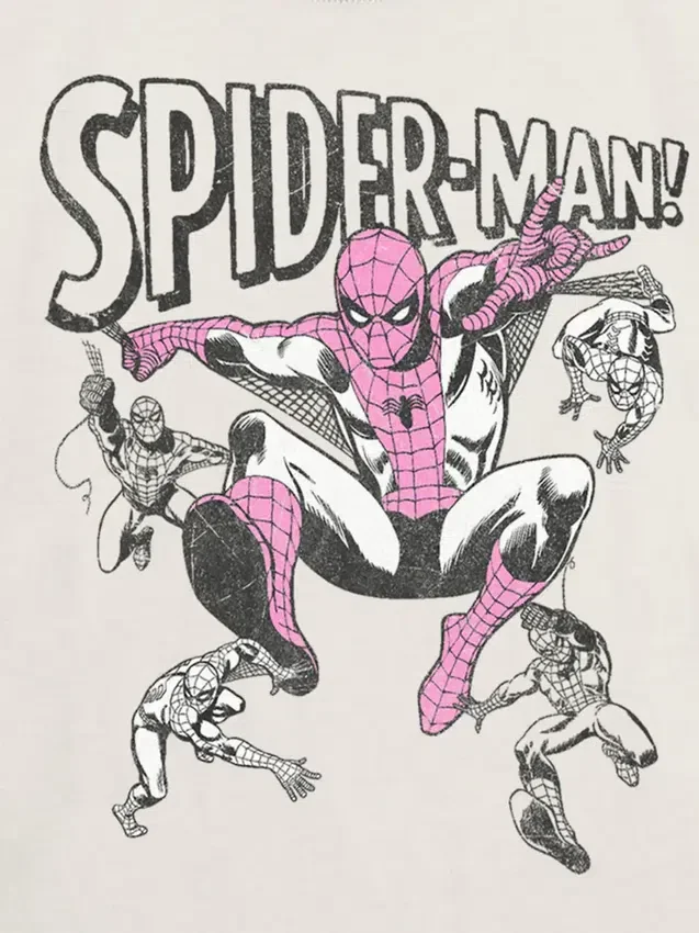 Kids Spider-Man Vintage Poses Graphic T-Shirt