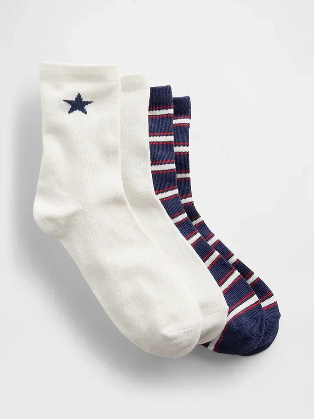 Kids Star Crew Socks (2-Pack)