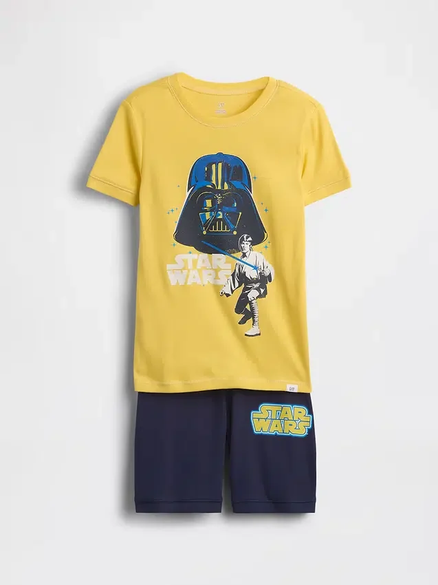 Kids Star Wars Organic Brushed Cotton Pj Short Set
