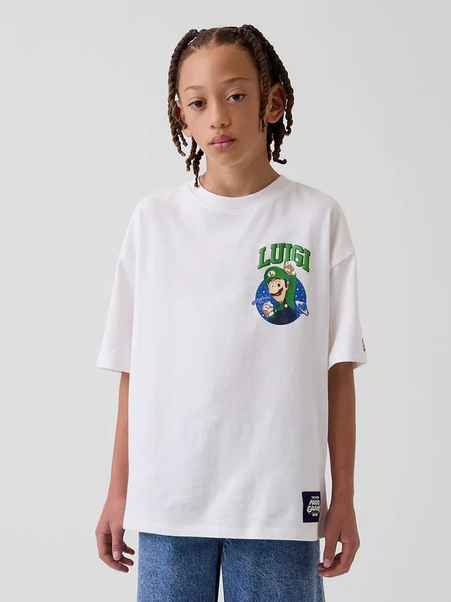 Kids Super Mario Relaxed Graphic T-Shirt