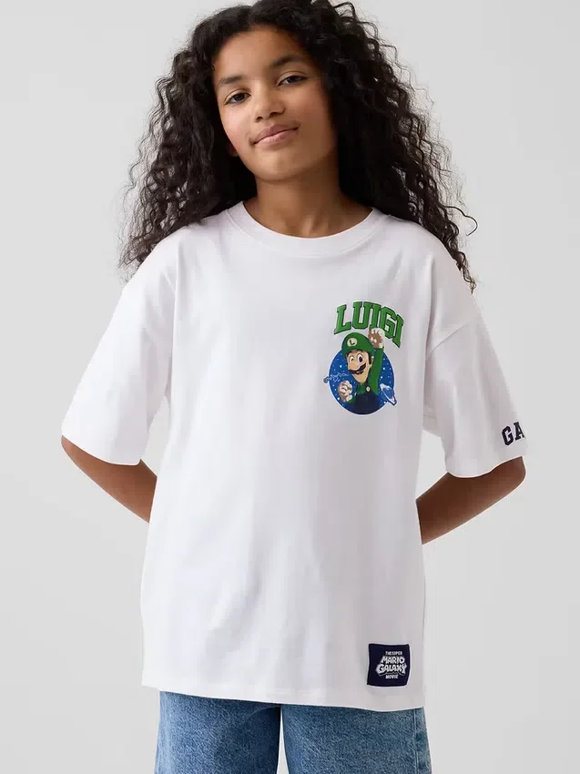 Kids Super Mario Relaxed Graphic T-Shirt