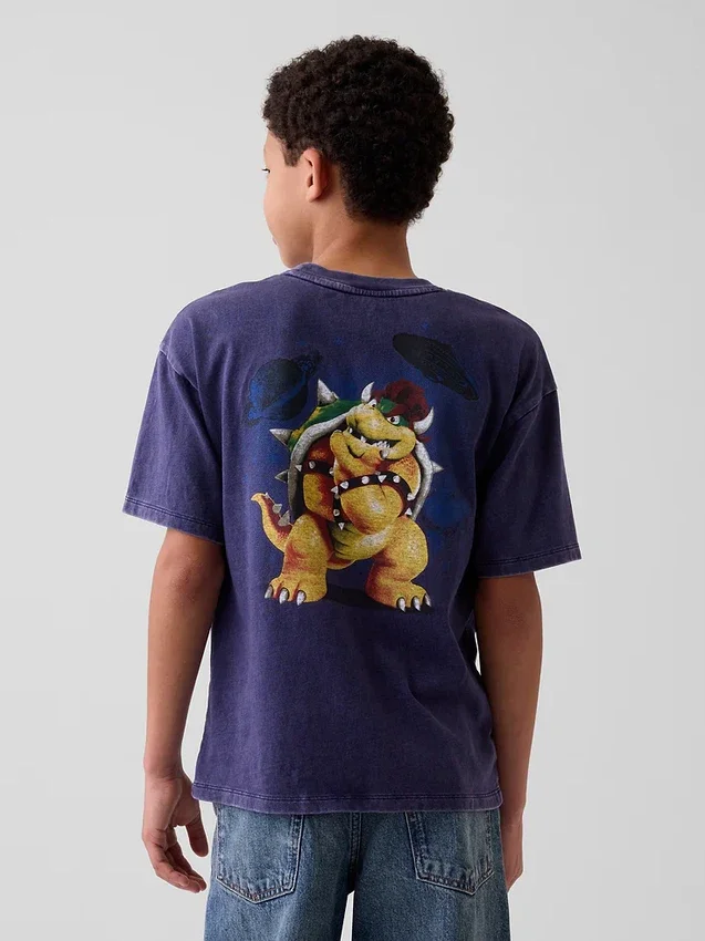 Kids Super Mario Relaxed Graphic T-Shirt