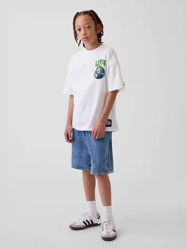 Kids Super Mario Relaxed Graphic T-Shirt