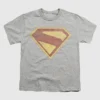 Kids Superman 2025 Logo Full Color Distress Graphic T-Shirt